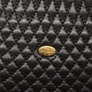 BALLY Chain Shoulder Bag Leather Black Gold Auth 141067-17