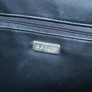 BALLY Chain Shoulder Bag Leather Black Gold Auth 141067-18