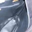 BALLY Chain Shoulder Bag Leather Black Gold Auth 141067-19