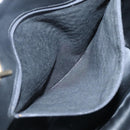 BALLY Chain Shoulder Bag Leather Black Gold Auth 141067-12