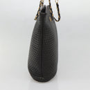 BALLY Chain Shoulder Bag Leather Black Gold Auth 141067-4