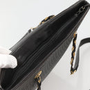 BALLY Chain Shoulder Bag Leather Black Gold Auth 141067-6