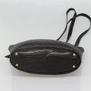 BALLY Chain Shoulder Bag Leather Black Gold Auth 141067-5