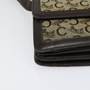CELINE C Sulky Shoulder Bag Canvas Brown Gold Auth 141070-9