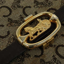 CELINE C Sulky Shoulder Bag Canvas Brown Gold Auth 141070-17