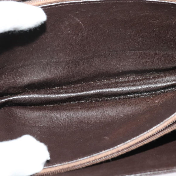 CELINE C Sulky Shoulder Bag Canvas Brown Gold Auth 141070