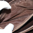 CELINE C Sulky Shoulder Bag Canvas Brown Gold Auth 141070-24