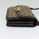 CELINE C Sulky Shoulder Bag Canvas Brown Gold Auth 141070-4