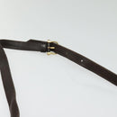 CELINE C Sulky Shoulder Bag Canvas Brown Gold Auth 141070-8