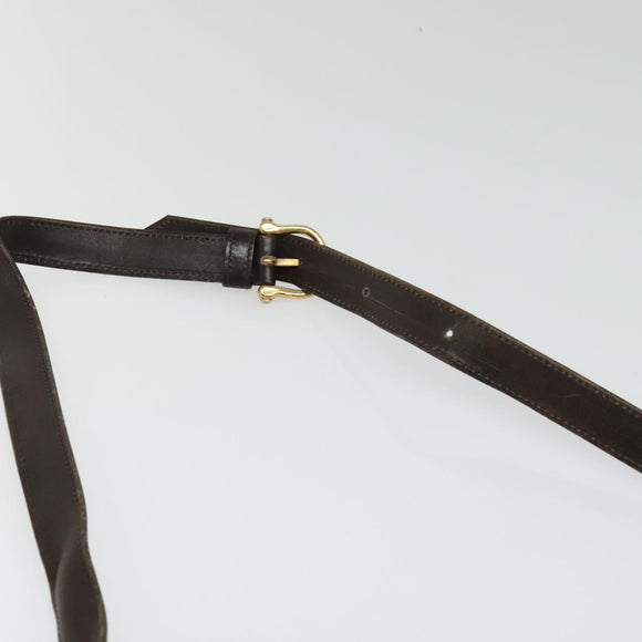 CELINE C Sulky Shoulder Bag Canvas Brown Gold Auth 141070