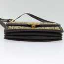CELINE C Sulky Shoulder Bag Canvas Brown Gold Auth 141070-5