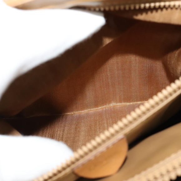 CELINE Macadam Canvas Hand Bag PVC Beige Gold Auth 141071