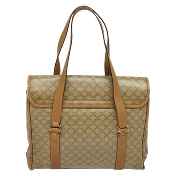 CELINE Macadam Canvas Hand Bag PVC Beige Gold Auth 141071 - 0