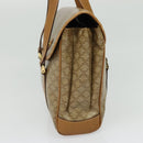 CELINE Macadam Canvas Hand Bag PVC Beige Gold Auth 141071-4