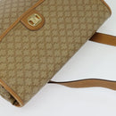 CELINE Macadam Canvas Hand Bag PVC Beige Gold Auth 141071-6