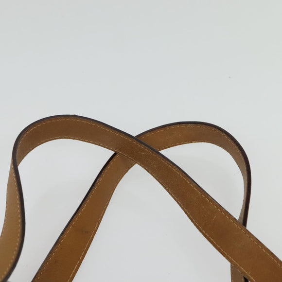 CELINE Macadam Canvas Hand Bag PVC Beige Gold Auth 141071