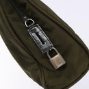PRADA Hand Bag Nylon Green Auth 141076-19