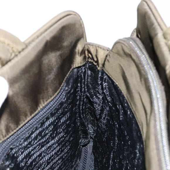 PRADA Hand Bag Nylon Green Auth 141076