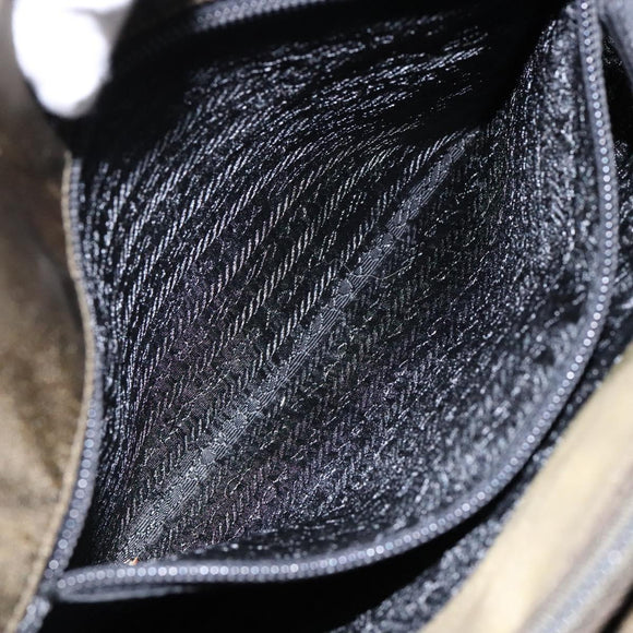 PRADA Hand Bag Nylon Green Auth 141076