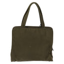PRADA Hand Bag Nylon Green Auth 141076-2