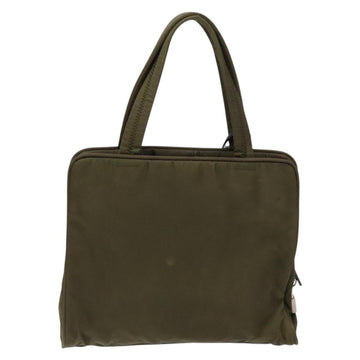 PRADA Hand Bag Nylon Green Auth 141076 - 0