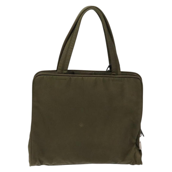 PRADA Hand Bag Nylon Green Auth 141076
