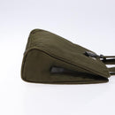 PRADA Hand Bag Nylon Green Auth 141076-3