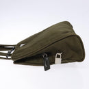 PRADA Hand Bag Nylon Green Auth 141076-4
