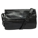 PRADA Shoulder Bag Leather Black Silver Auth 141077-1