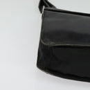 PRADA Shoulder Bag Leather Black Silver Auth 141077-9