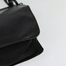 PRADA Shoulder Bag Leather Black Silver Auth 141077-16