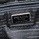 PRADA Shoulder Bag Leather Black Silver Auth 141077-18