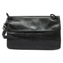 PRADA Shoulder Bag Leather Black Silver Auth 141077-13