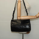 PRADA Shoulder Bag Leather Black Silver Auth 141077-22