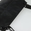 PRADA Shoulder Bag Leather Black Silver Auth 141077-6