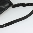 PRADA Shoulder Bag Leather Black Silver Auth 141077-7