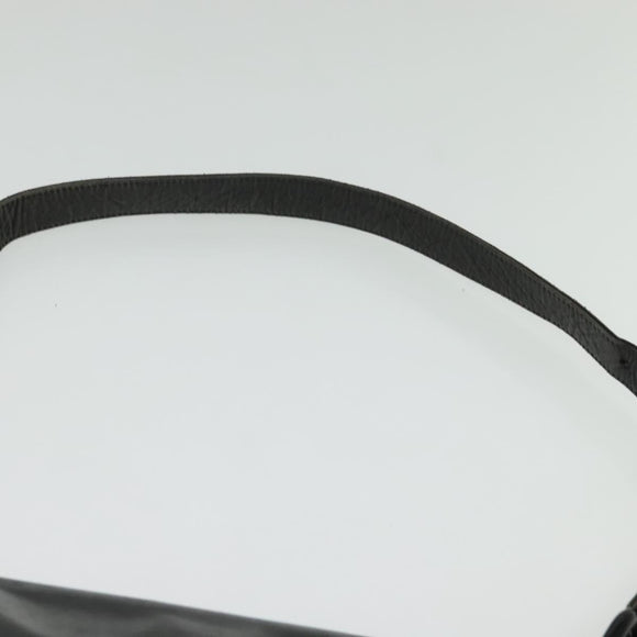 PRADA Shoulder Bag Leather Black Silver Auth 141077