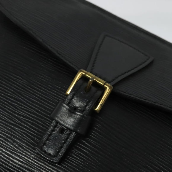 LOUIS VUITTON Epi Jeune Fille MM Shoulder Bag Black M52152 LV Auth 141082