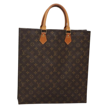 LOUIS VUITTON Monogram Sac Plat Hand Bag M51140 LV Auth 141088