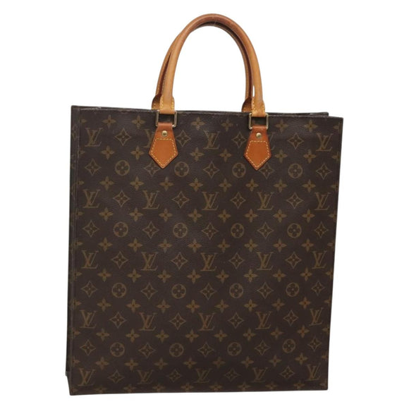 LOUIS VUITTON Monogram Sac Plat Hand Bag M51140 LV Auth 141088