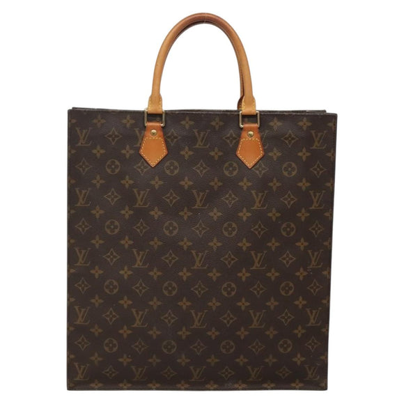 LOUIS VUITTON Monogram Sac Plat Hand Bag M51140 LV Auth 141088