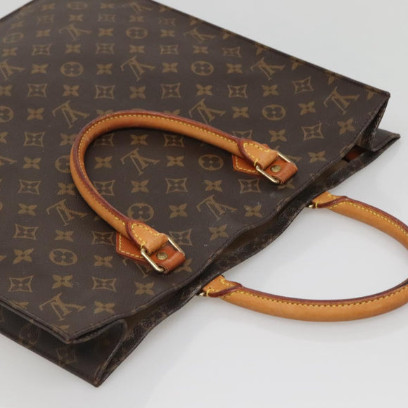 LOUIS VUITTON Monogram Sac Plat Hand Bag M51140 LV Auth 141088