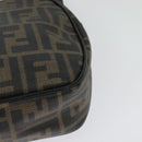 FENDI Zucca Canvas Shoulder Bag PVC Brown Black gold Auth 141091-17