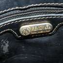 FENDI Zucca Canvas Shoulder Bag PVC Brown Black gold Auth 141091-19