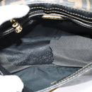 FENDI Zucca Canvas Shoulder Bag PVC Brown Black gold Auth 141091-10