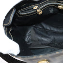 FENDI Zucca Canvas Shoulder Bag PVC Brown Black gold Auth 141091-21