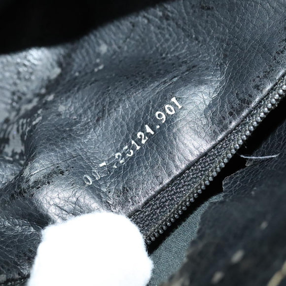 FENDI Zucca Canvas Shoulder Bag PVC Brown Black gold Auth 141091