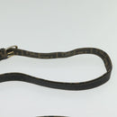 FENDI Zucca Canvas Shoulder Bag PVC Brown Black gold Auth 141091-8