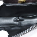BALLY Quilted Chain Shoulder Bag Leather Black Gold Auth 141092-17