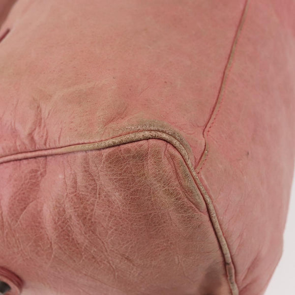 BALENCIAGA The Twiggy Hand Bag Leather 2way Pink 128523 Auth 141093